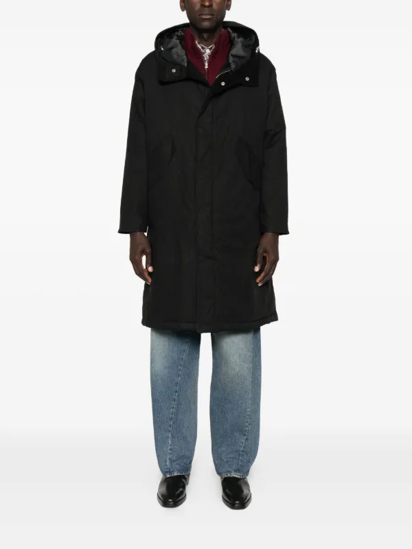 Sunflower Hooded Parka Coat | Black | FARFETCH ZA
