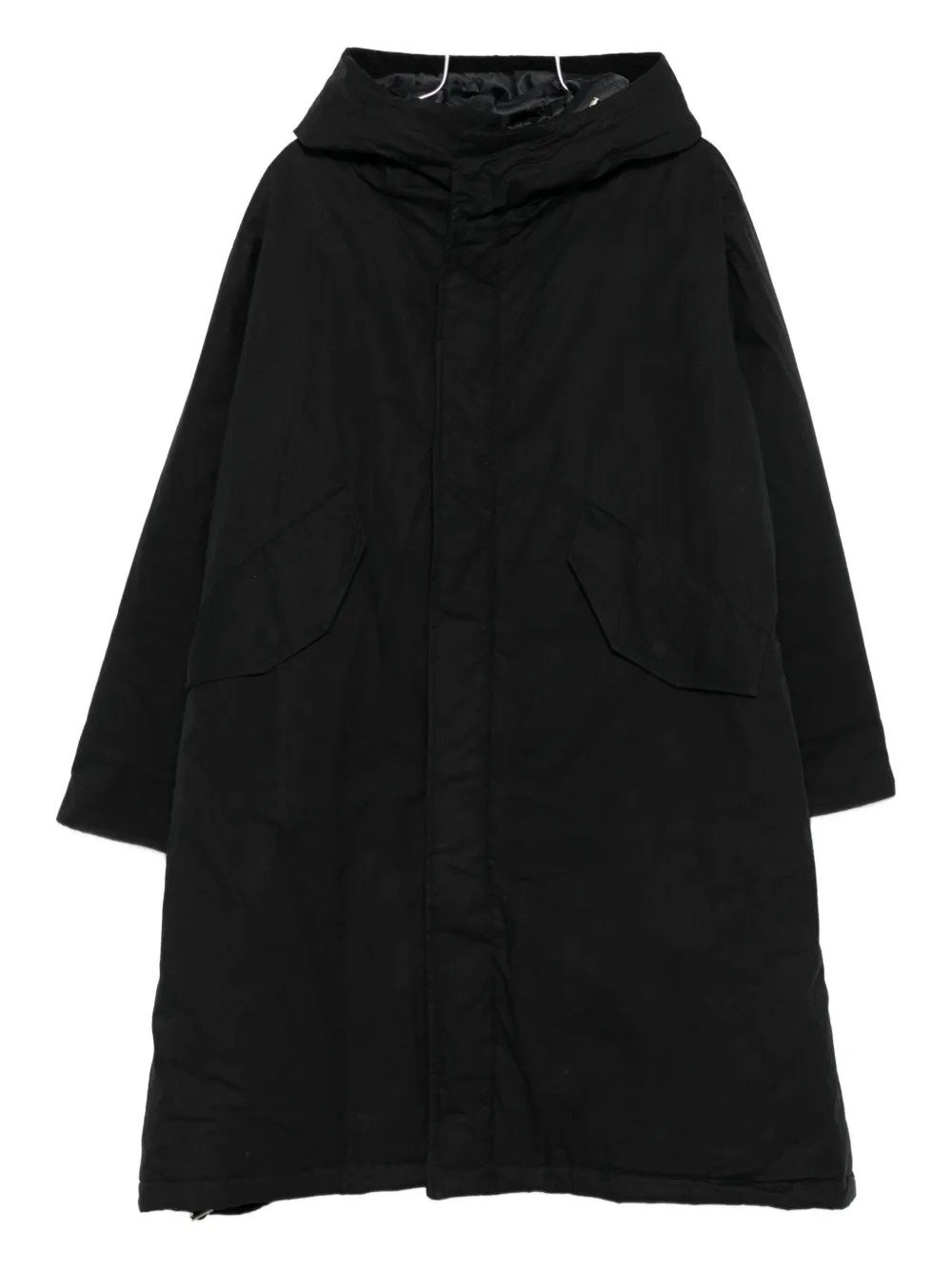 Sunflower hooded parka coat - ブラック Sunflower hooded parka coat - ブラック