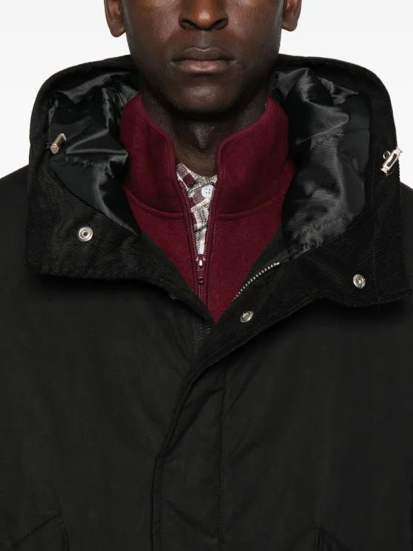 Sunflower Hooded Parka Coat | Black | FARFETCH ZA