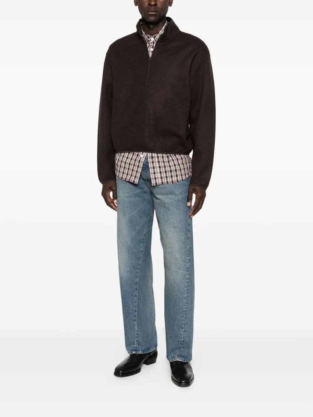 Sunflower Sweater met halve rits - Bruin