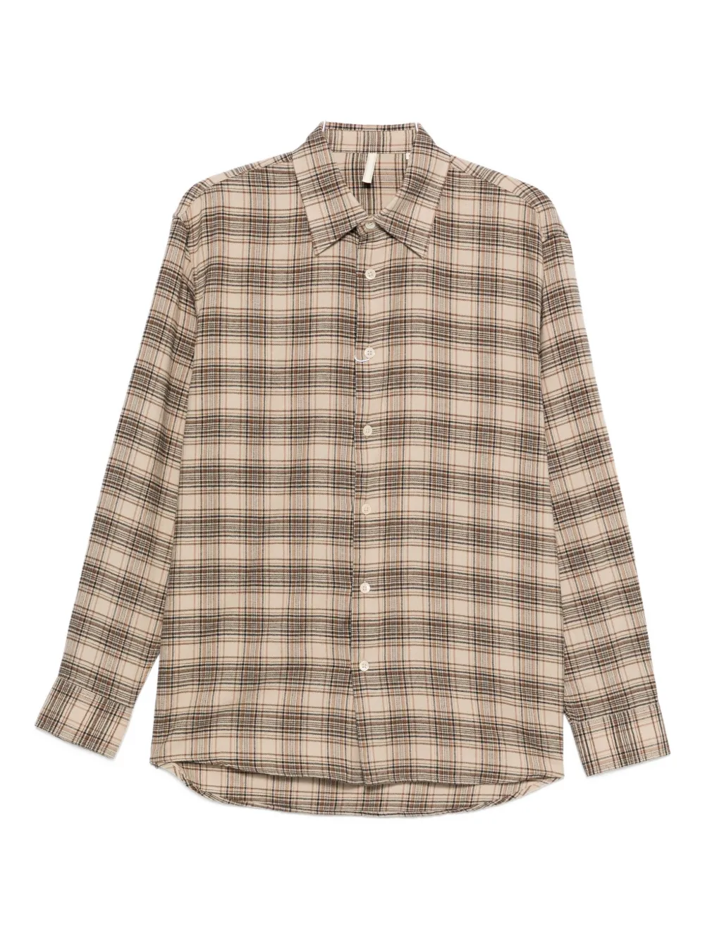 Sunflower checked cotton shirt - ニュートラル Sunflower checked cotton shirt - ニュートラル