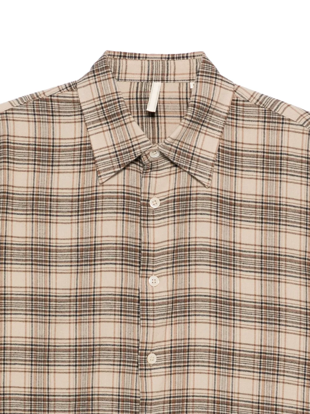 Sunflower Geruit katoenen overhemd Beige