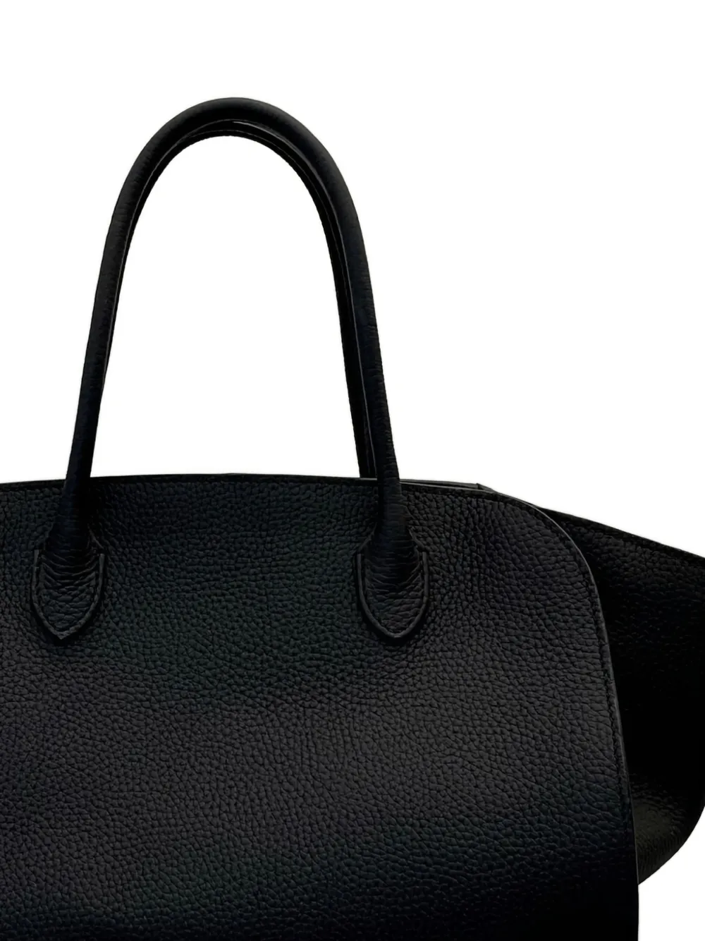 The Row curved top-handle shoulder bag - Zwart