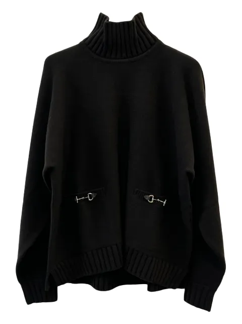 Gucci horsebit pocket turtleneck top
