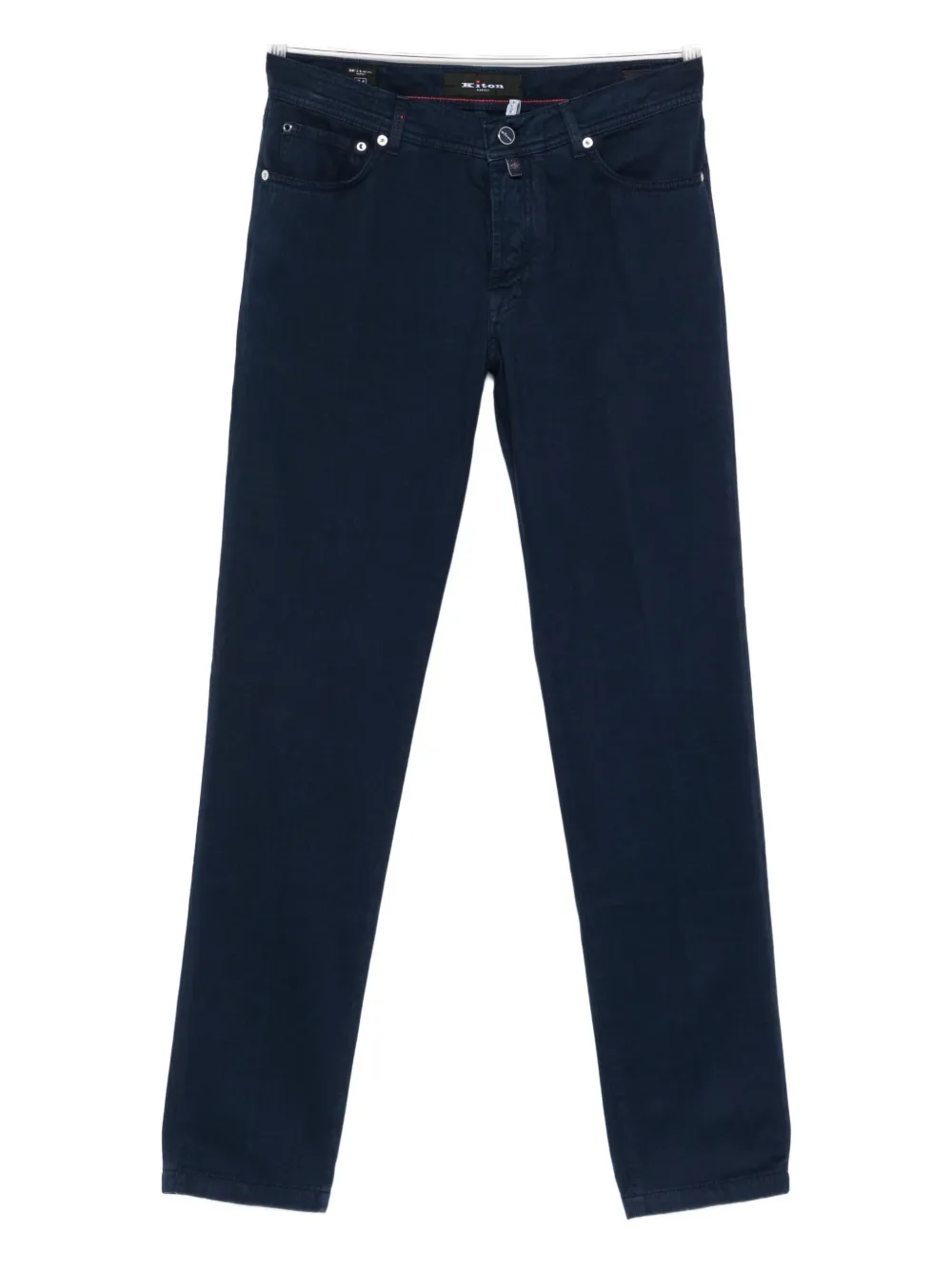 Kiton button-fastening tapered trousers | Image 1