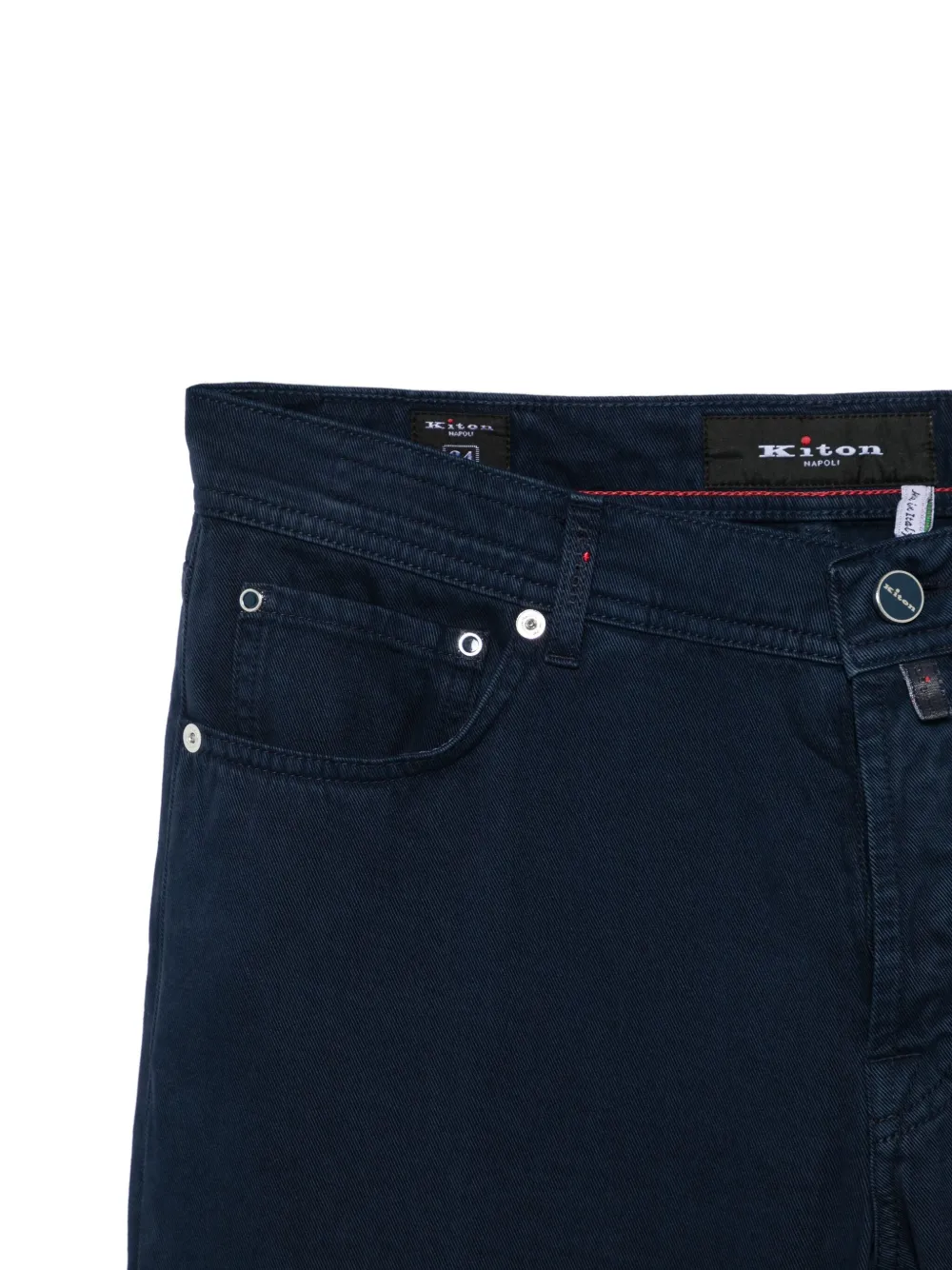 Kiton Broek met toelopende pijpen BLUE