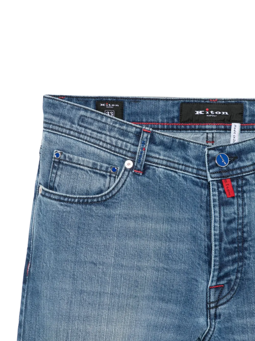 Kiton Katoenen jeans Blauw