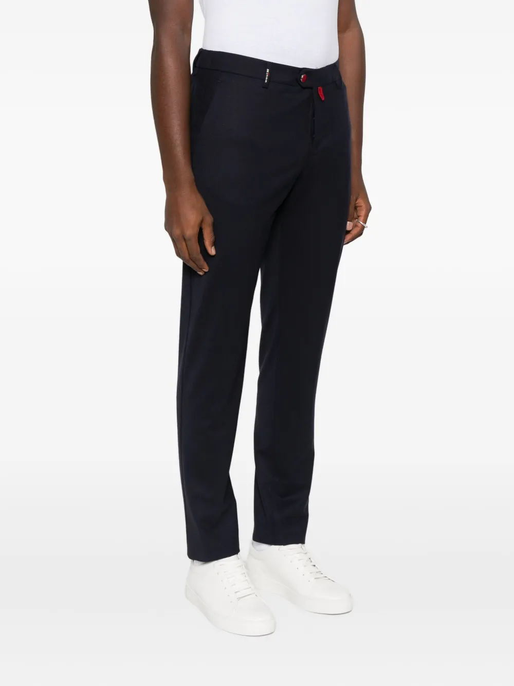  Kiton Button-fastening Trousers - Blue 