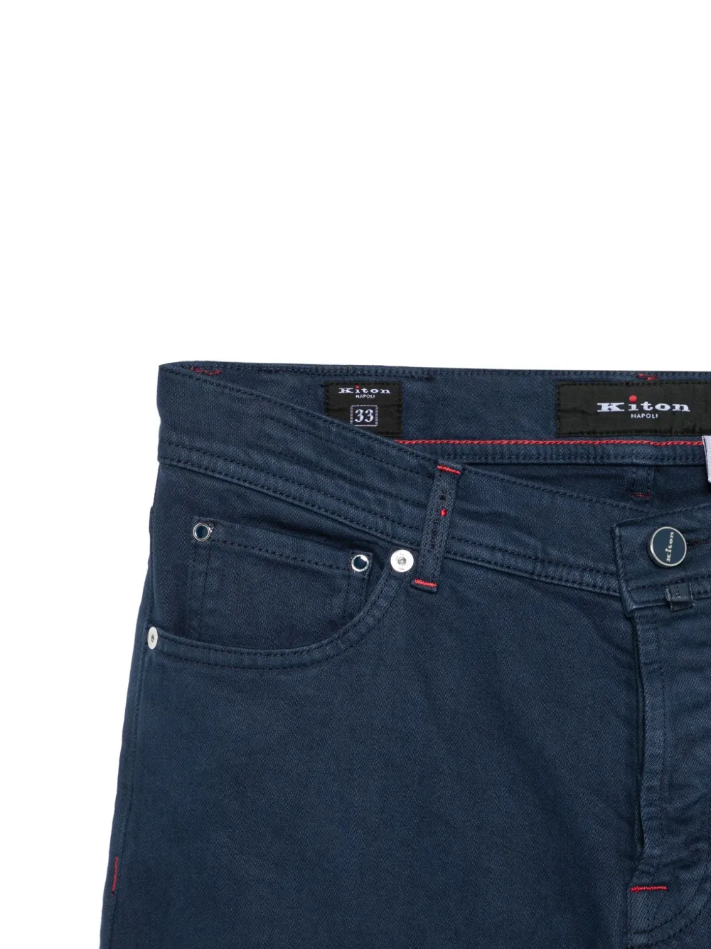 Kiton Broek met toelopende pijpen Blauw