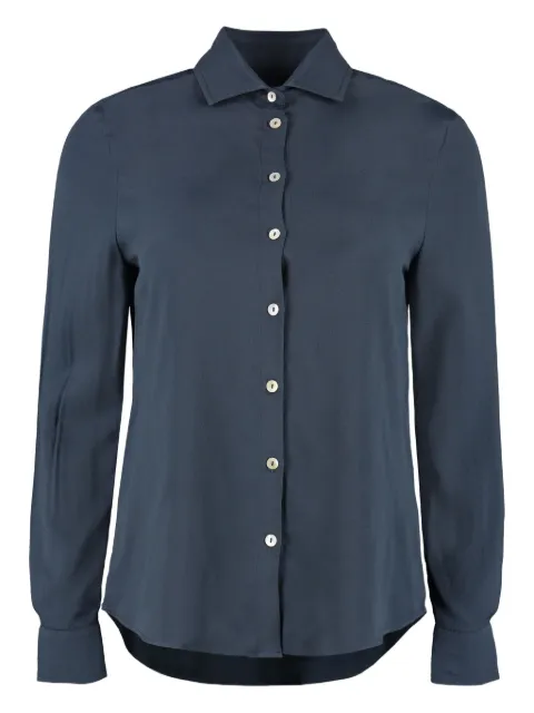 Barba long-sleeve silk shirt