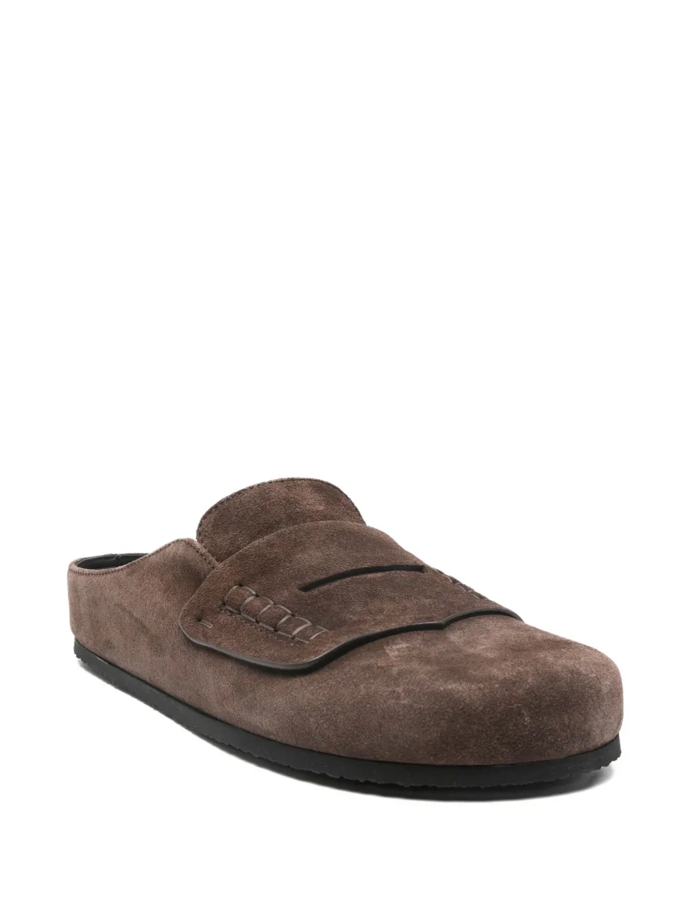 Jacquemus Les Mules Mocassin In Suede Shoes In Brown