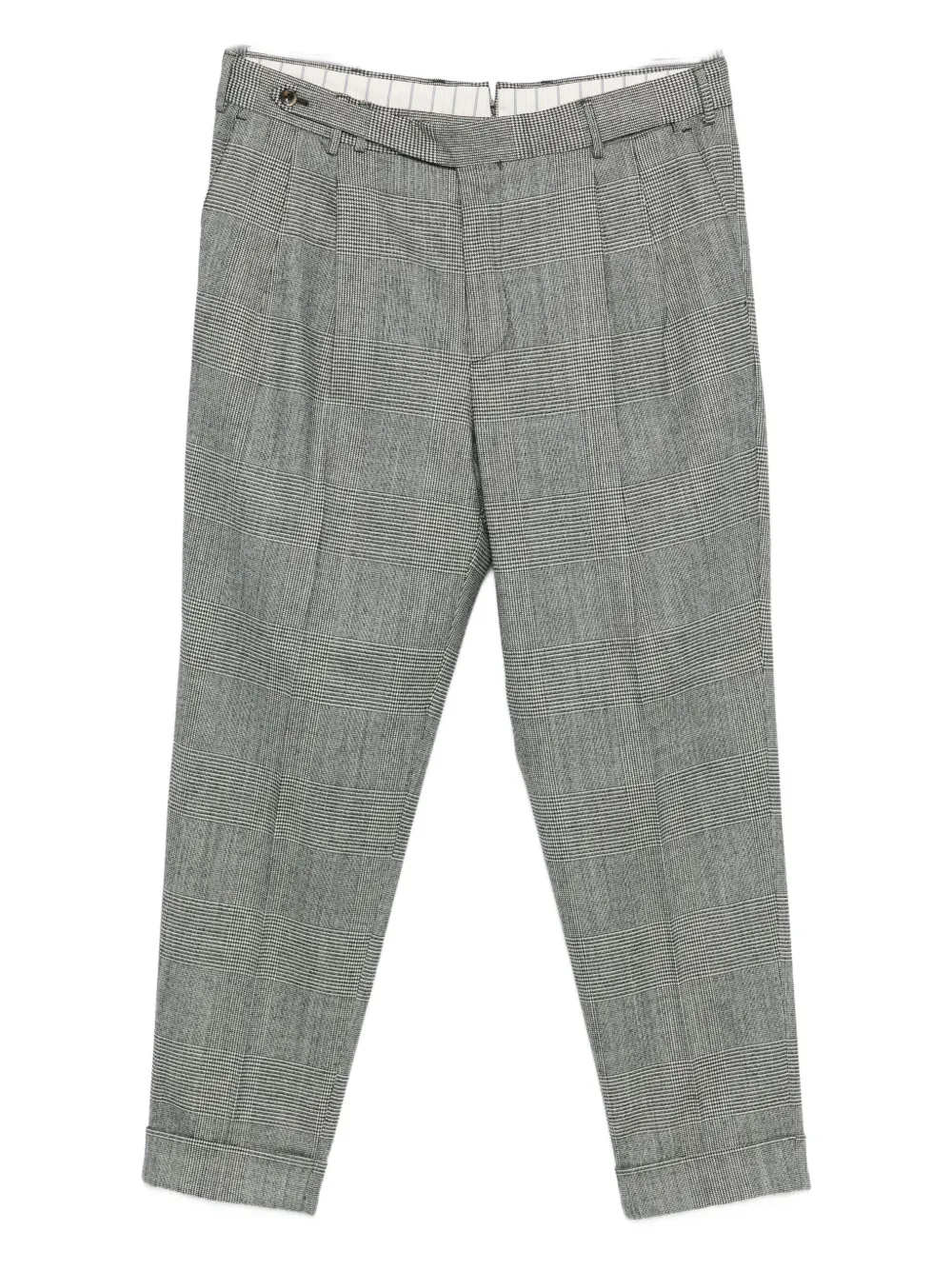 PT Torino checked wool cuffed trousers | Grau | Image 1