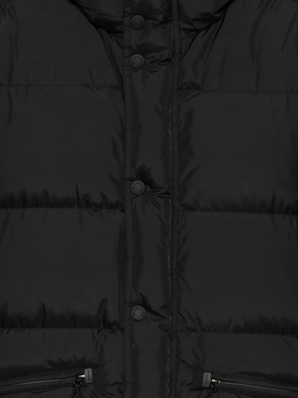 Moncler Gevoerd jack met capuchon Zwart