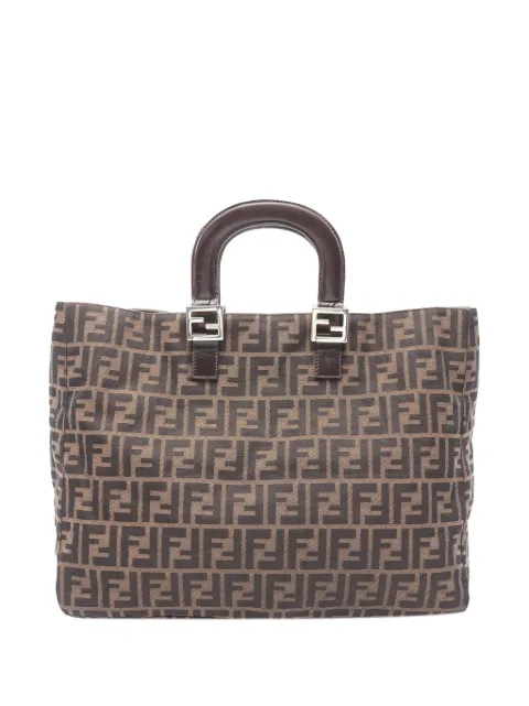 Fendi Pre-Owned 2000-2010 Large Zucca Canvas Twins tote bag
