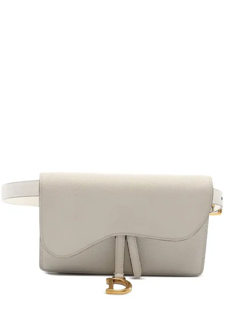 Christian Dior Pre-Owned 2010-2025 Grained Calfskin Saddle Pouch belt bag