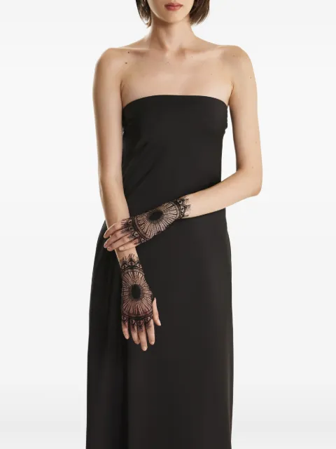 2310 STUDIO lace-detailed fringed gloves
