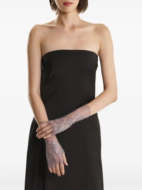 2310 STUDIO floral-trimmed gloves