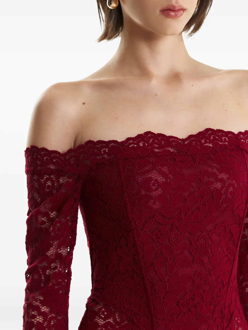 2310 Studio Off-shoulder Mini Dress In Red