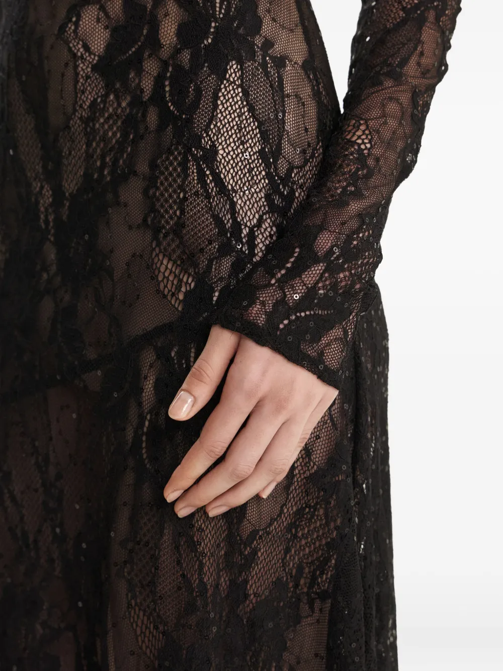 2310 Studio Sequin-embellished Maxi Dress In Black