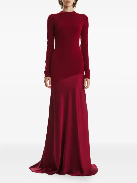 2310 STUDIO long-sleeve flared maxi dress