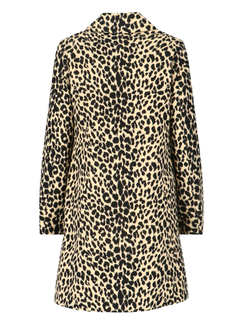 Aspesi Leopard Print Double-breasted Coat In Multi