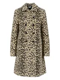 ASPESI leopard print double-breasted coat - Brown