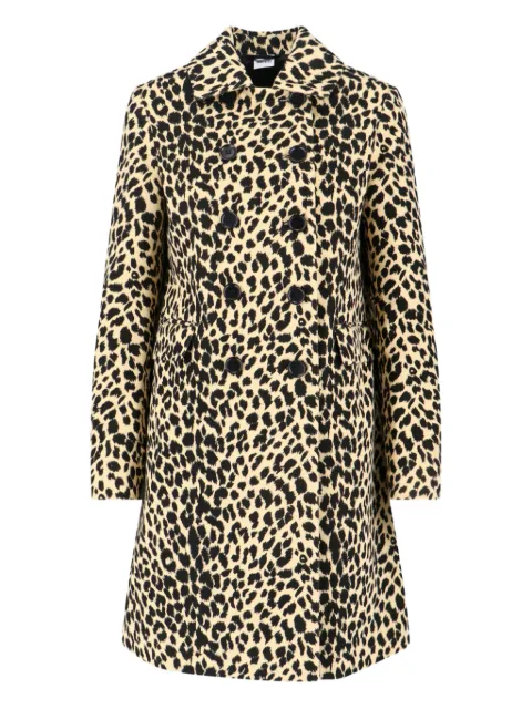 ASPESI leopard print double-breasted coat