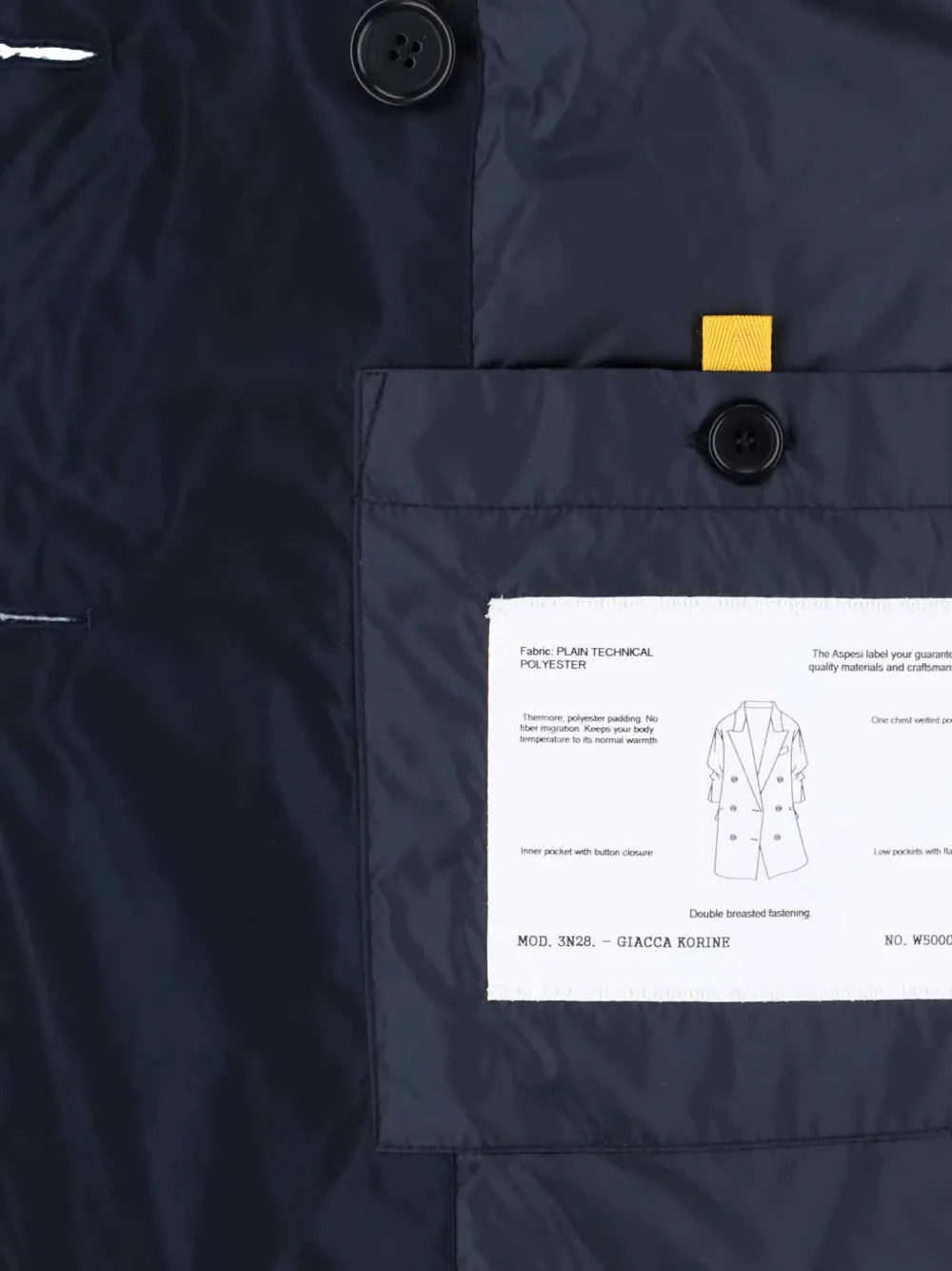 ASPESI Blazer met dubbele rij knopen Blauw