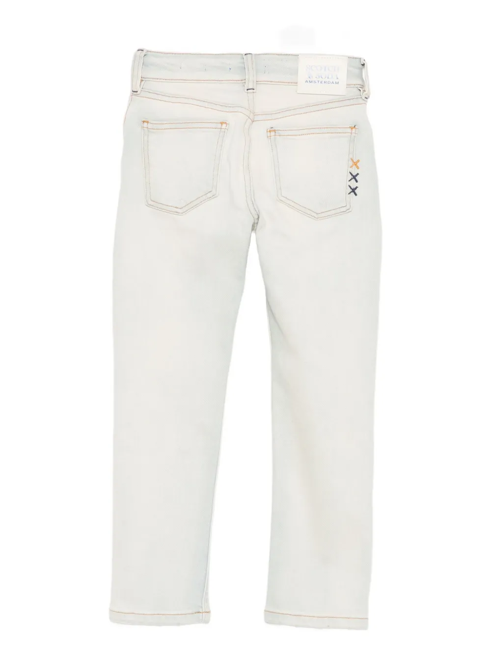 Scotch & Soda Distressed Jeans In Green
