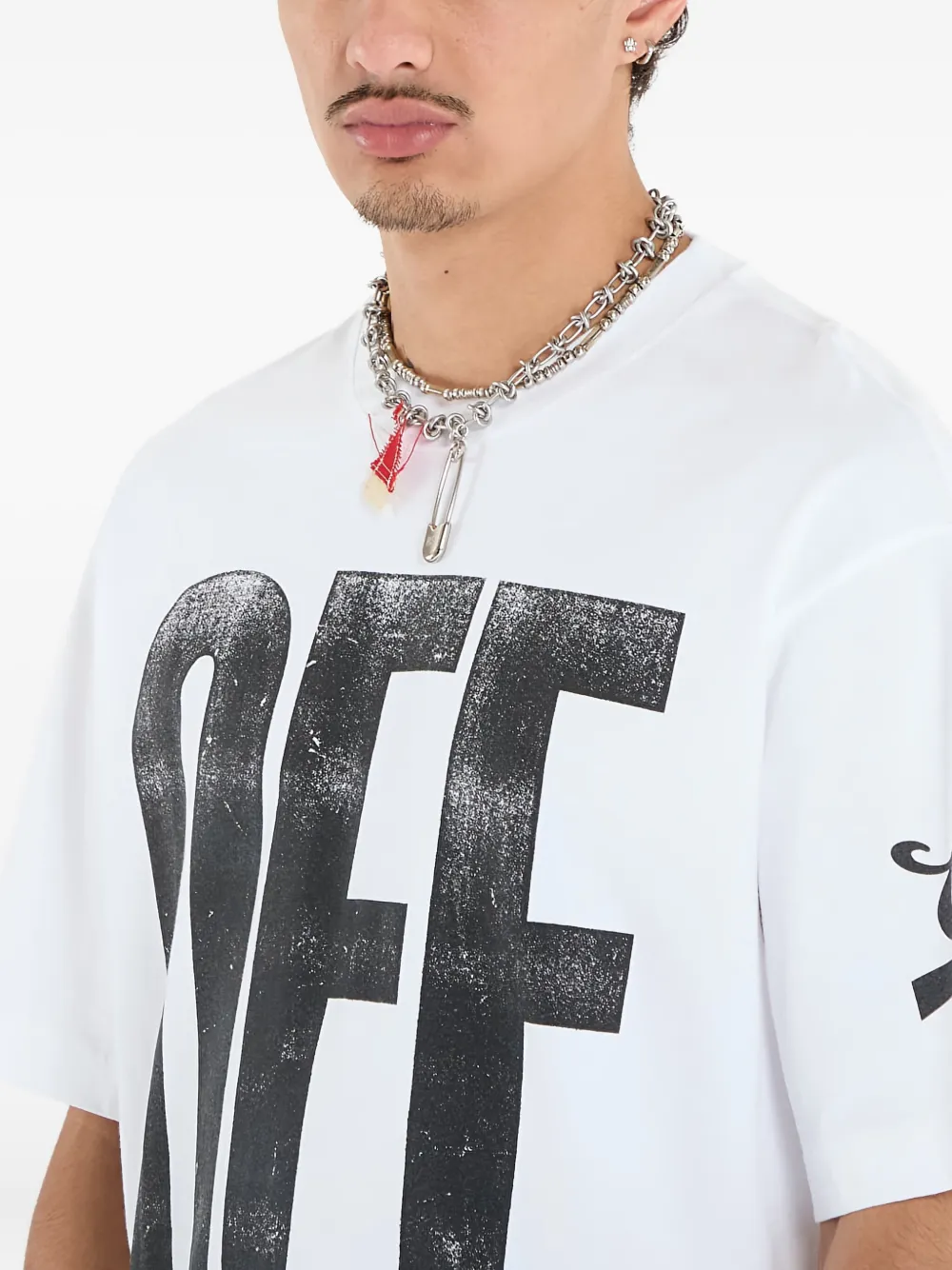 Off-white Big Off Diag Skate T-shirt In White