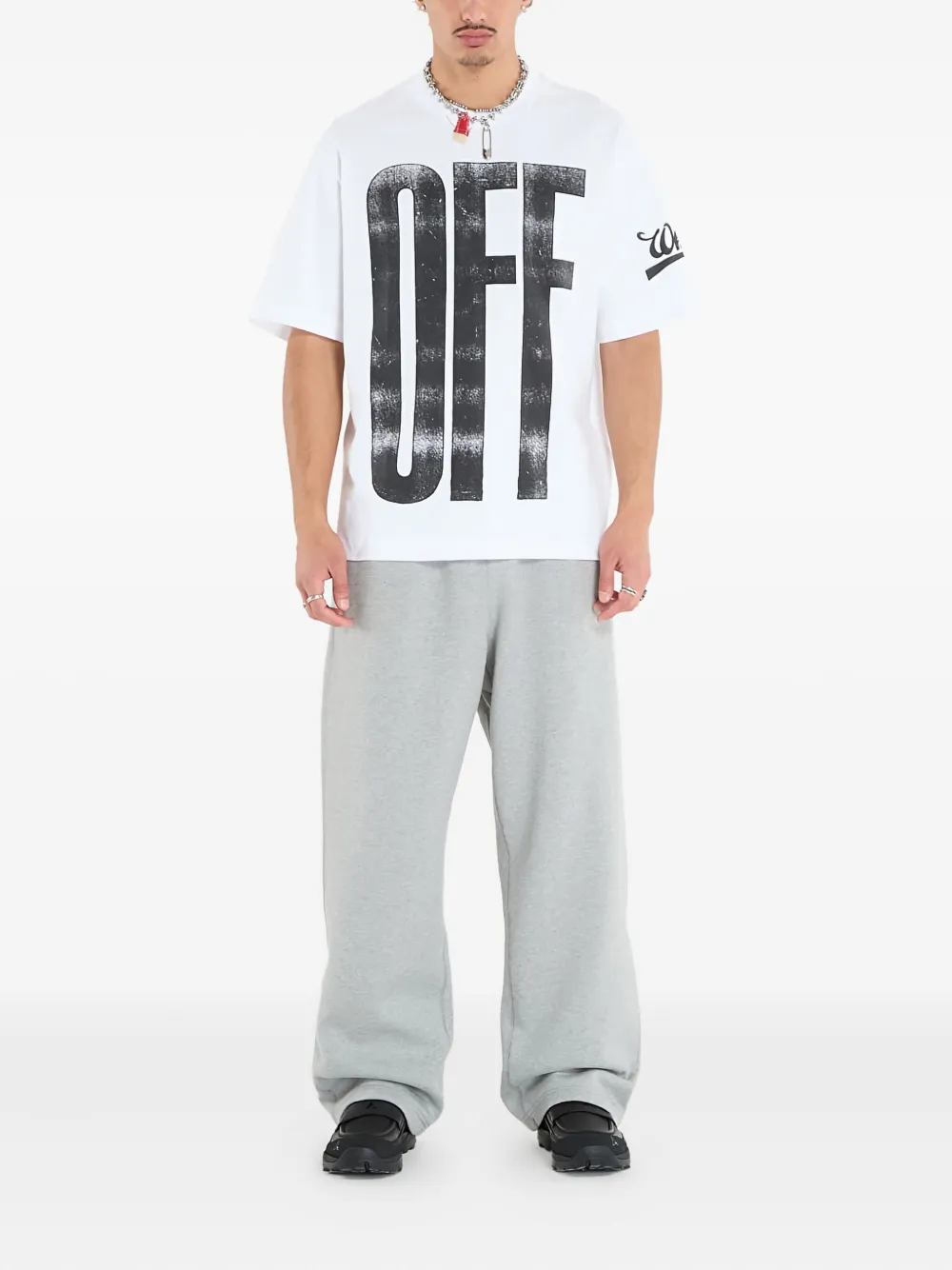 Off-white Big Off Diag Skate T-shirt In White