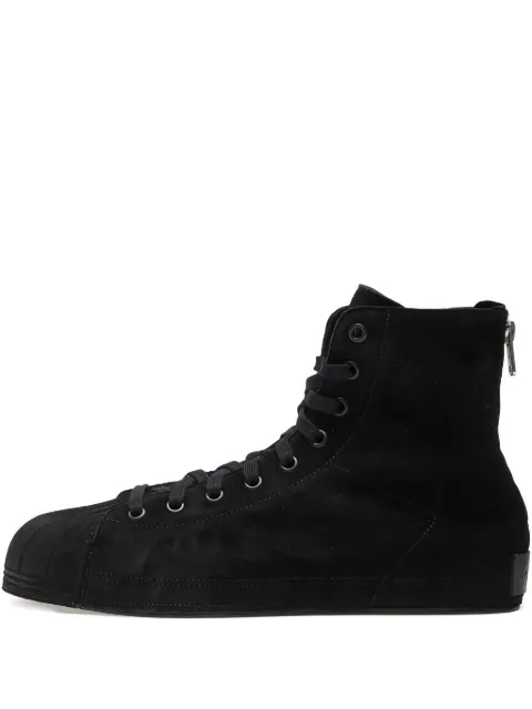 Y-3 lace-up zip trainers