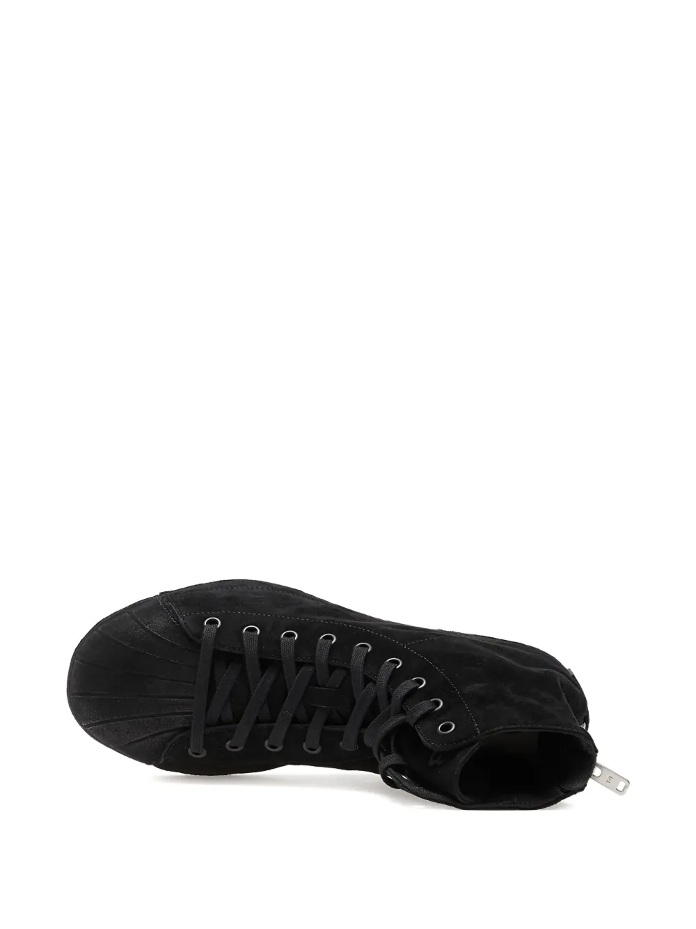 Y-3 lace-up zip trainers Black