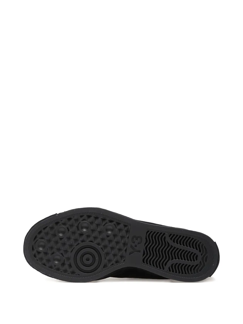 Y-3 lace-up zip trainers Black