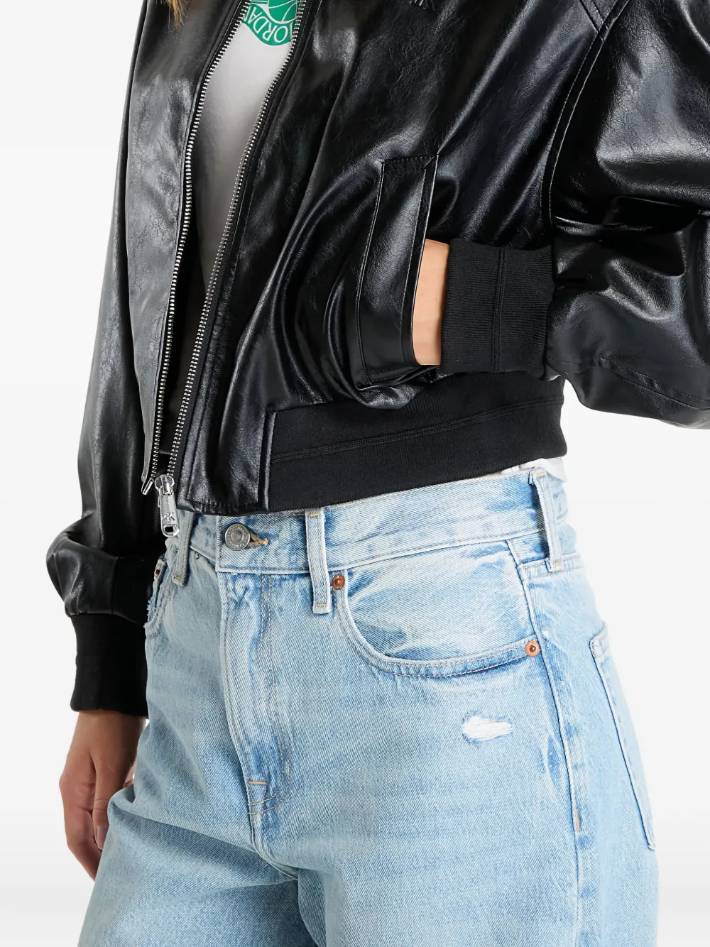 Calvin Klein Crinkle Jacket In Black