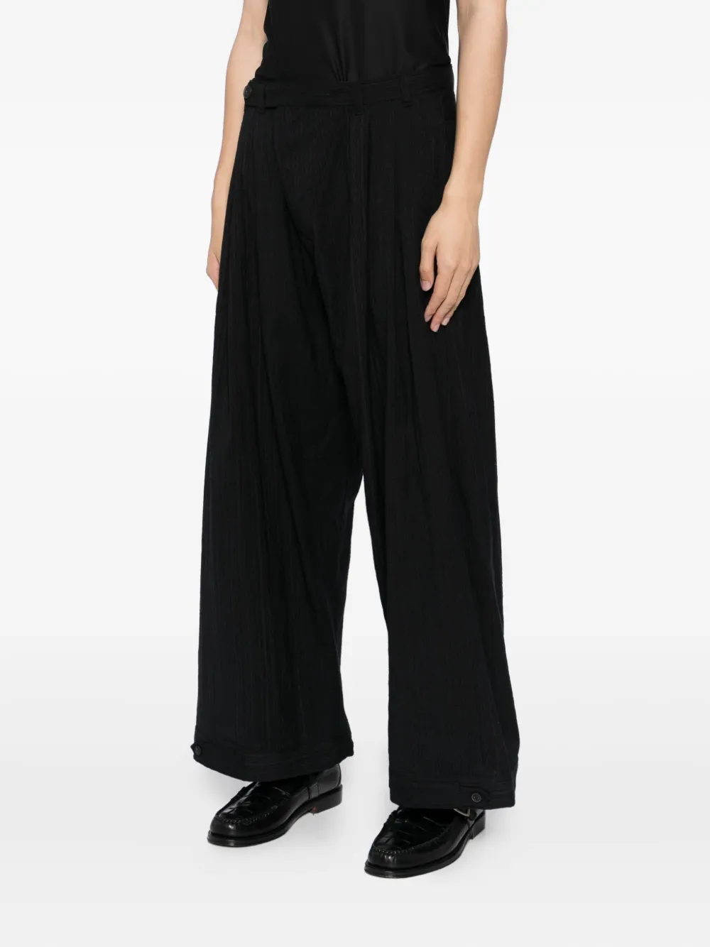 Jan-jan Van Essche Pleated Wool Trousers In Multi