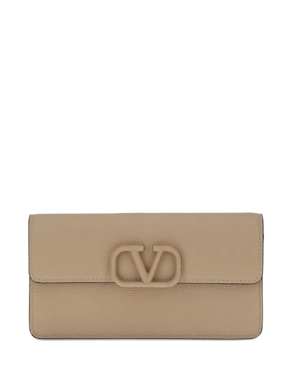 Valentino Vlogo Signature Strap Wallet In Brown