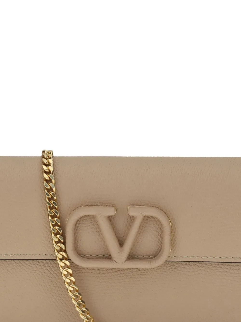 Valentino Vlogo Signature Strap Wallet In Brown