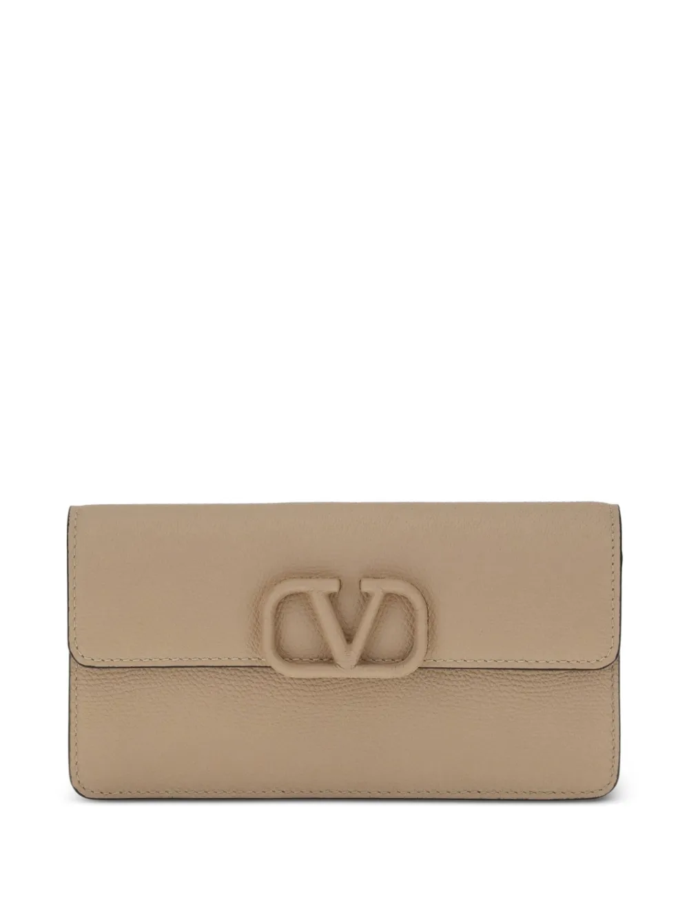 Valentino Garavani Vロゴ シグネチャー 財布 - ブラウン Valentino Garavani Vロゴ シグネチャー 財布 - ブラウン