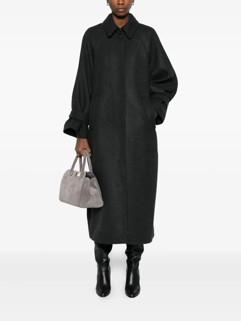 MARK KENLY DOMINO TAN raglan-sleeve single-breasted coat | Single Breasted Coats | Image 2
