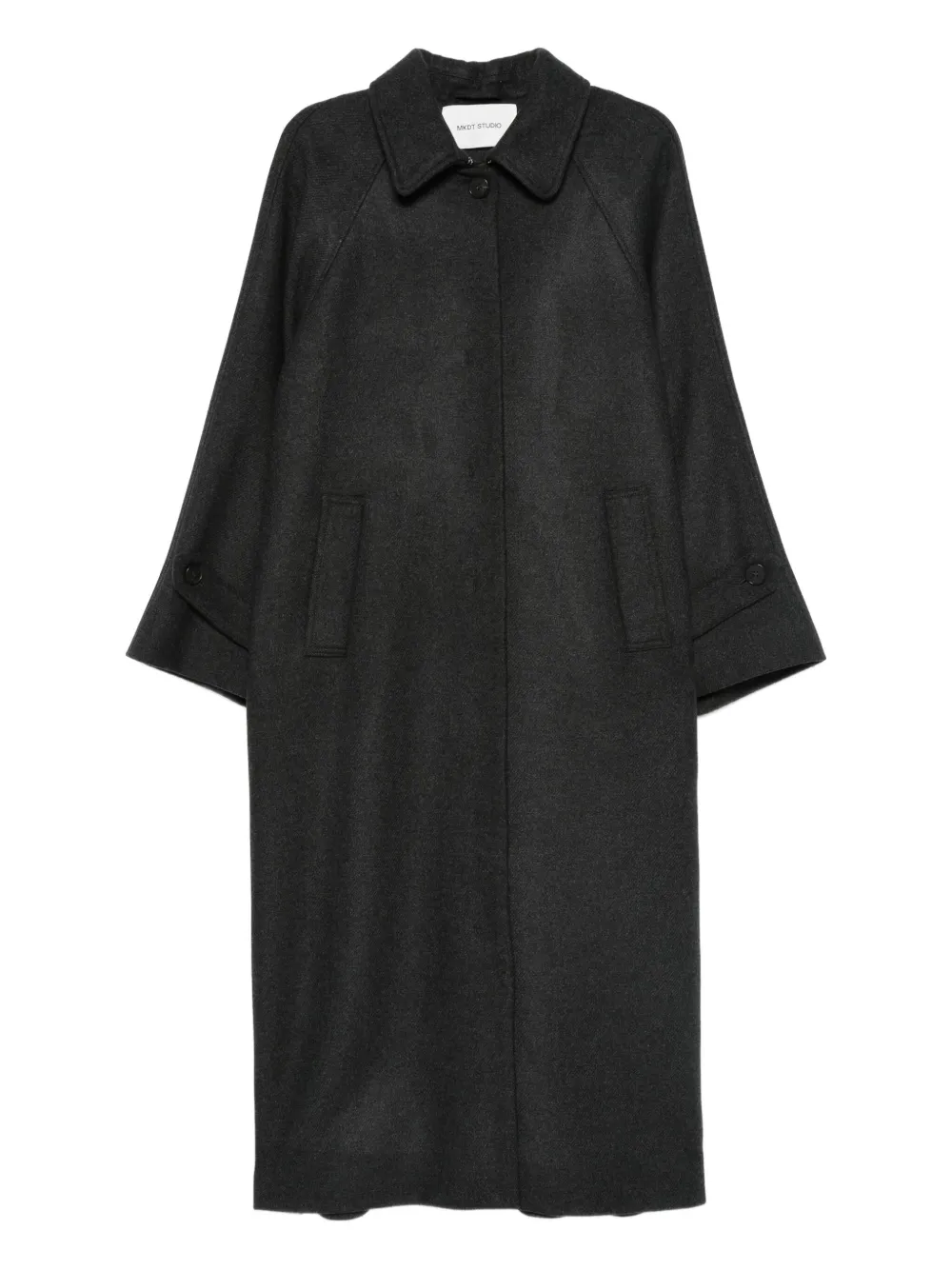 MARK KENLY DOMINO TAN raglan-sleeve single-breasted coat | Grey | Image 1
