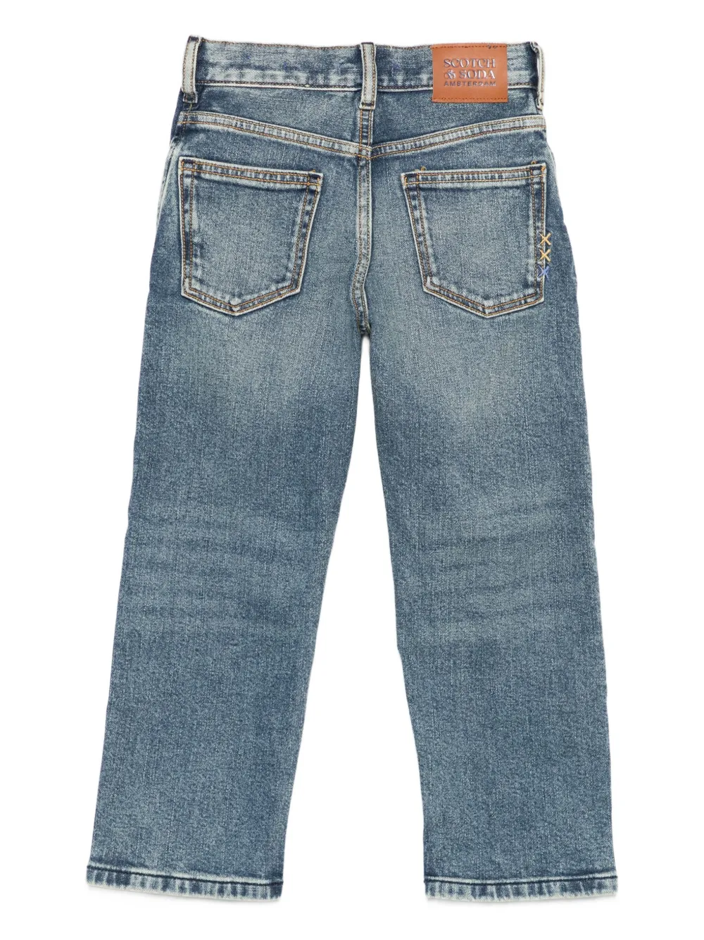 Scotch & Soda Faded-wash Jeans In Blue