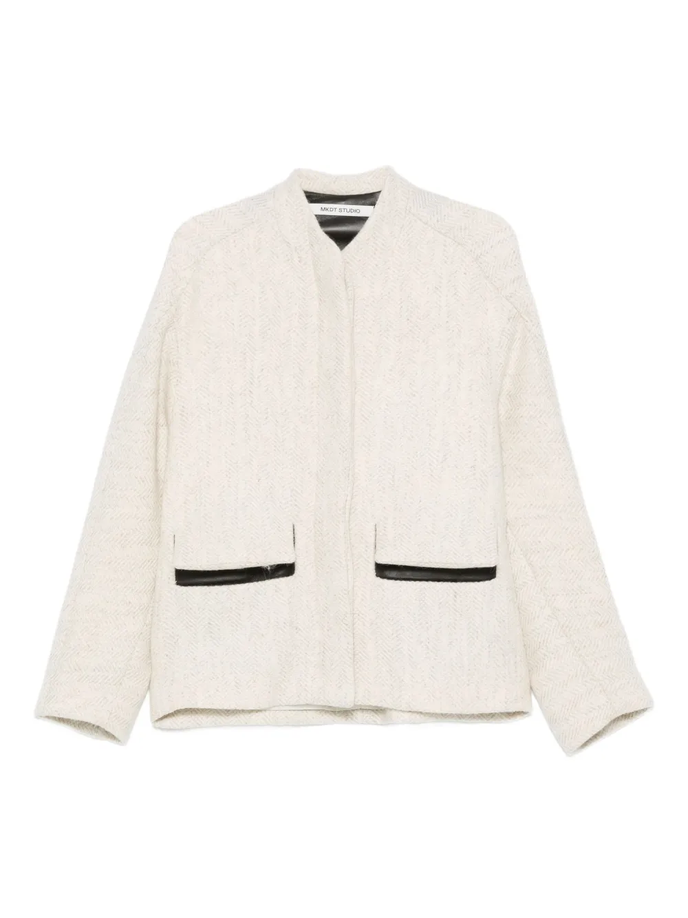 MARK KENLY DOMINO TAN herringbone-pattern pocket jacket - ニュートラル MARK KENLY DOMINO TAN herringbone-pattern pocket jacket - ニュートラル