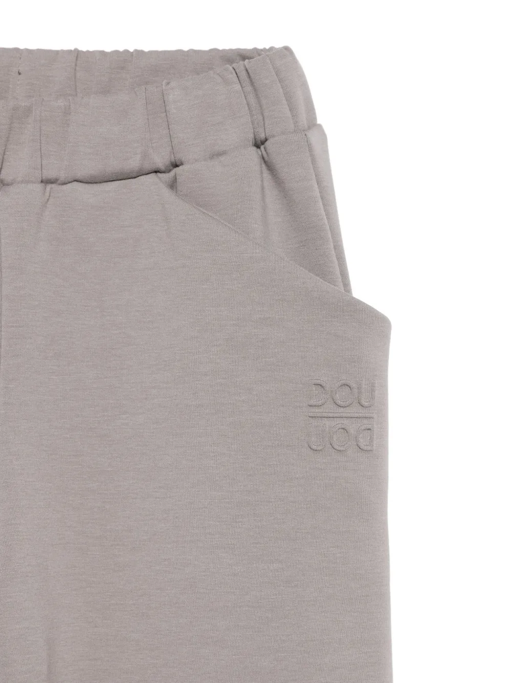 Douuod Kids Broek met logo-reliëf Grijs