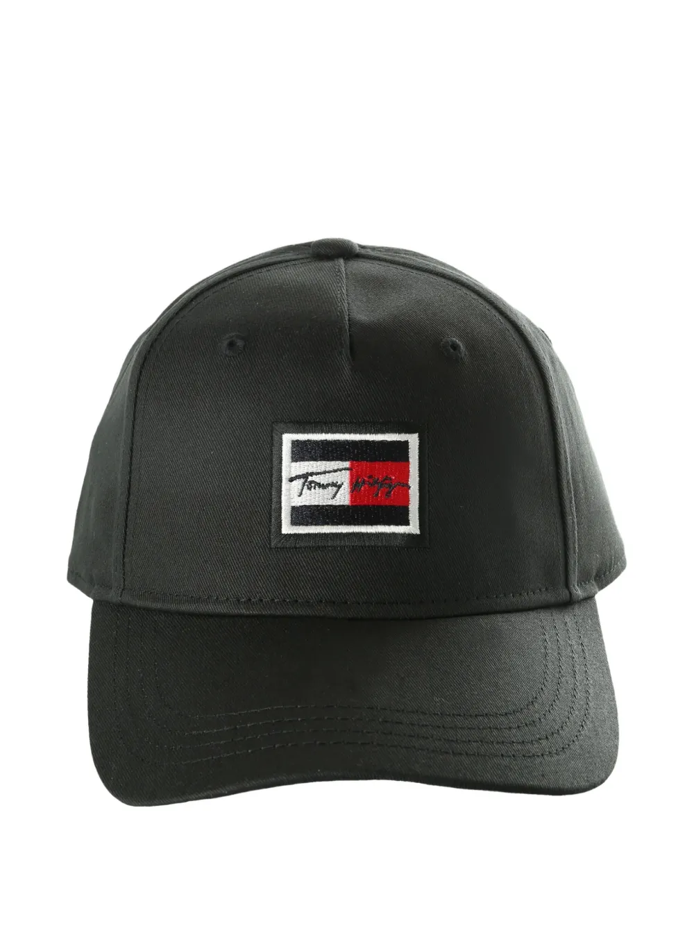 Tommy Hilfiger Logo-embroidered Baseball Cap In Black
