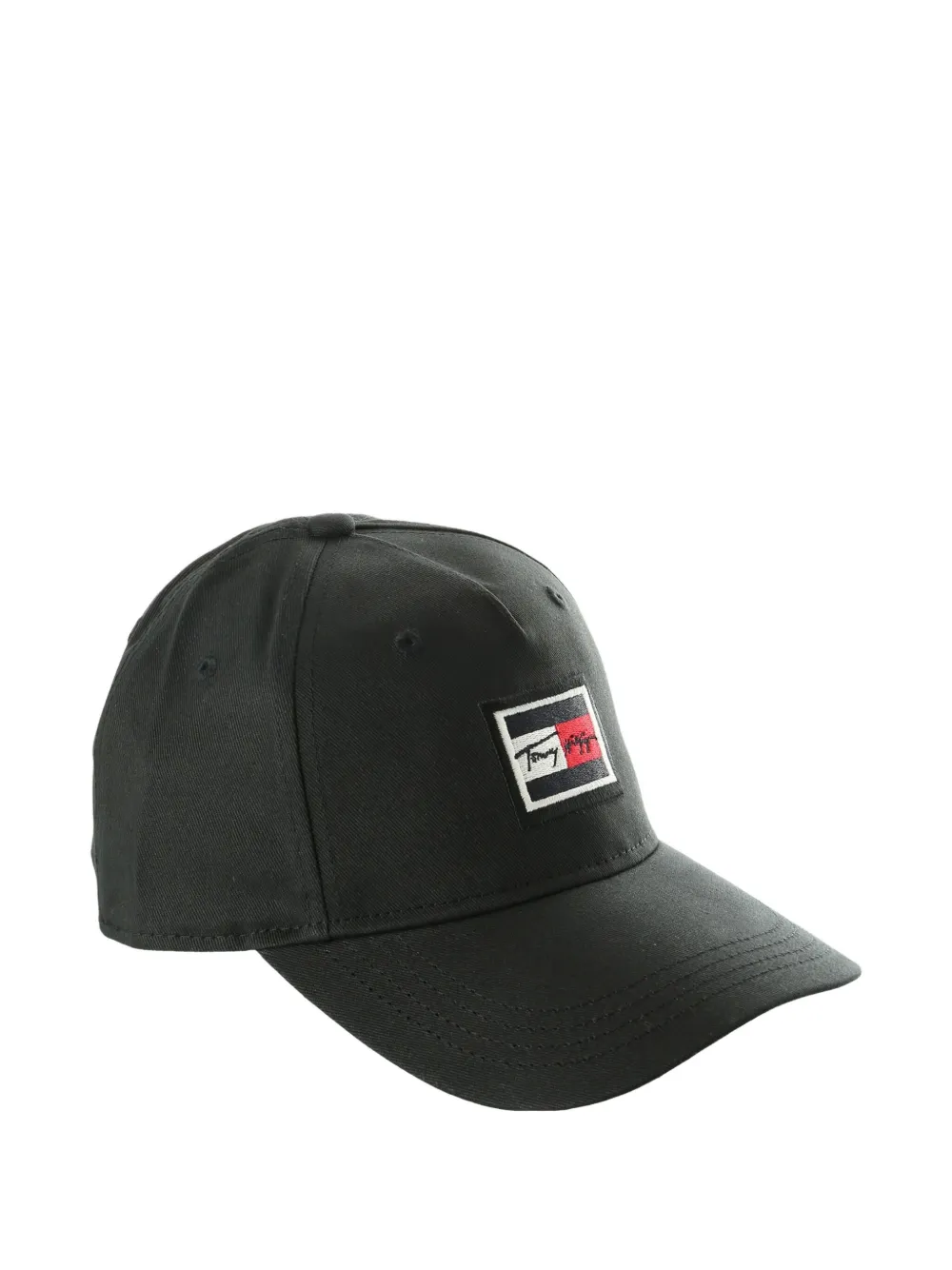 Tommy Hilfiger Logo-embroidered Baseball Cap In Black