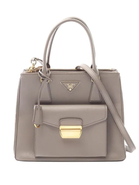 Prada Pre-Owned 2013-2025 Saffiano Lux Galleria Double Zip Front Pocket satchel