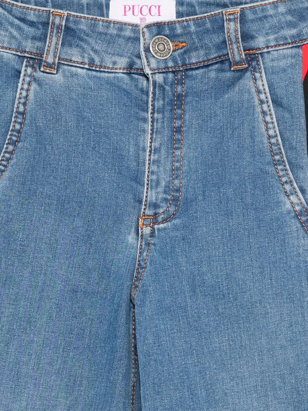 PUCCI Junior Jeans met vlakken Blauw