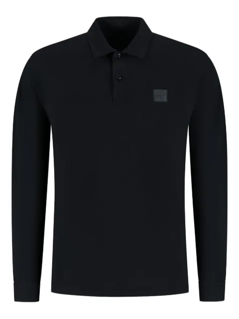 Stone Island long-sleeve logo polo shirt