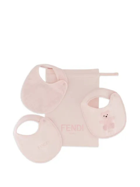 Fendi Kids FF-pattern bib (pack of three)
